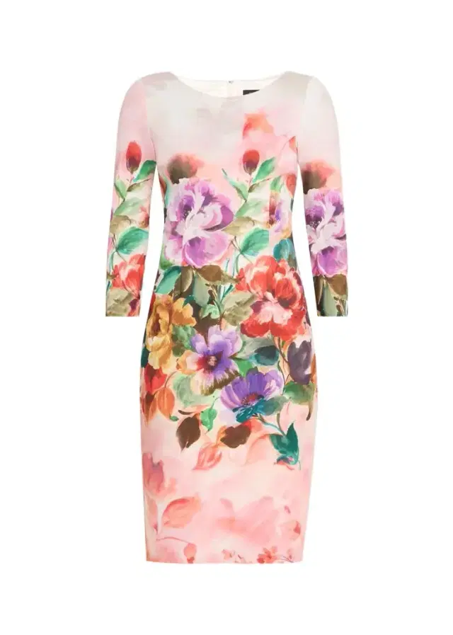 Bodycon Floral-Print Scuba Dress
