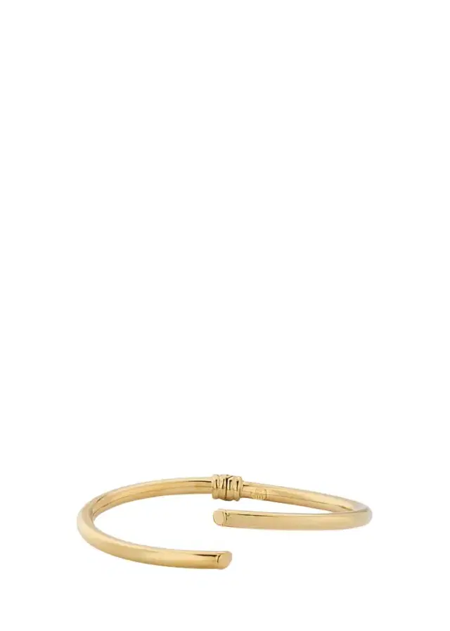 Lana 14K Gold Skinny Layered Echo Hollow Bangle Bracelet