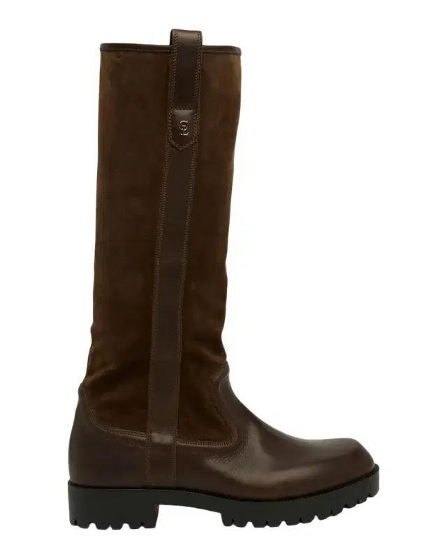 Christian Louboutin Men's Slouch Leather Lug-Sole Tall Boots