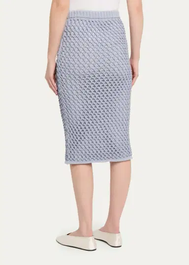 Diotima Spice Crystal Crochet Knit Midi Skirt | Thumbnail 3