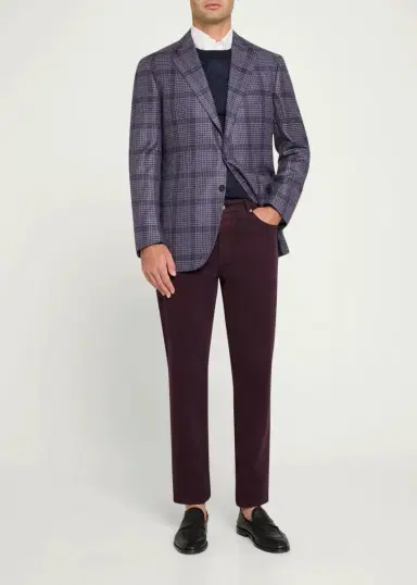 Cesare Attolini Men's Plaid Cashmere Jacket | Thumbnail 2 Cesare Attolini Men's Plaid Cashmere Jacket | Thumbnail 2