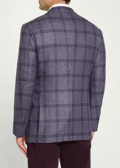 Cesare Attolini Men's Plaid Cashmere Jacket | Thumbnail 3 Cesare Attolini Men's Plaid Cashmere Jacket | Thumbnail 3