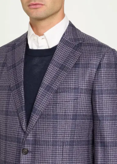 Cesare Attolini Men's Plaid Cashmere Jacket | Thumbnail 5 Cesare Attolini Men's Plaid Cashmere Jacket | Thumbnail 5