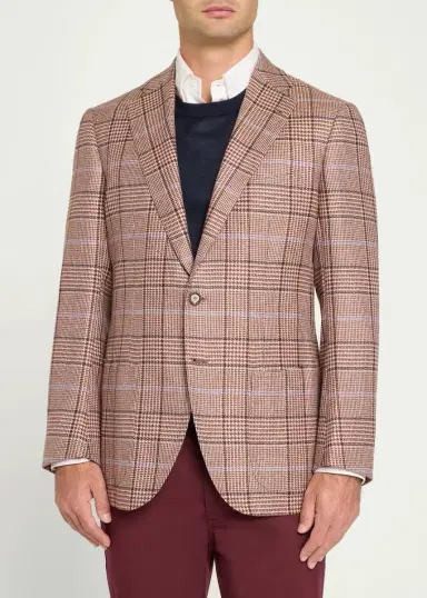 Cesare Attolini Men's Plaid Cashmere Jacket | Thumbnail 9 Cesare Attolini Men's Plaid Cashmere Jacket | Thumbnail 9
