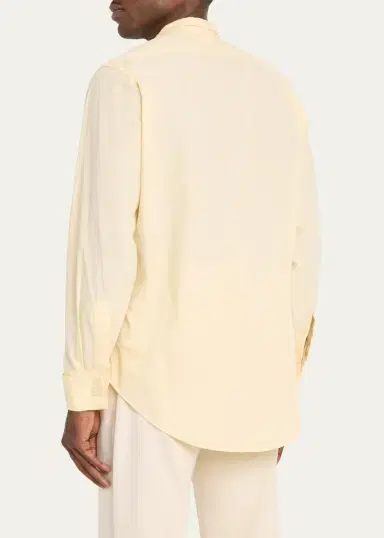 Sanderlak Men's Poplin Plisse French Cuff Tuxedo Dress Shirt | Thumbnail 3