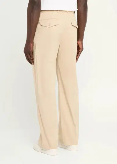Casablanca Men's Poplin Pleated Straight-Leg Trousers | Thumbnail 3