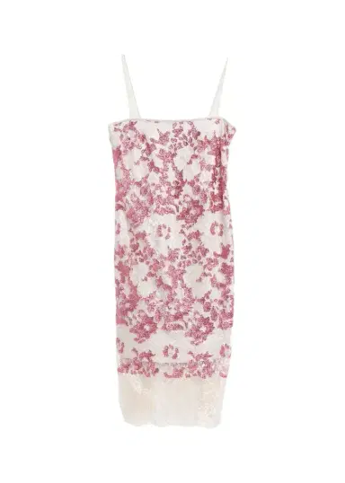 Costarellos Biona Sleeveless Sequined Metallic Lace Midi Dress | Thumbnail 1