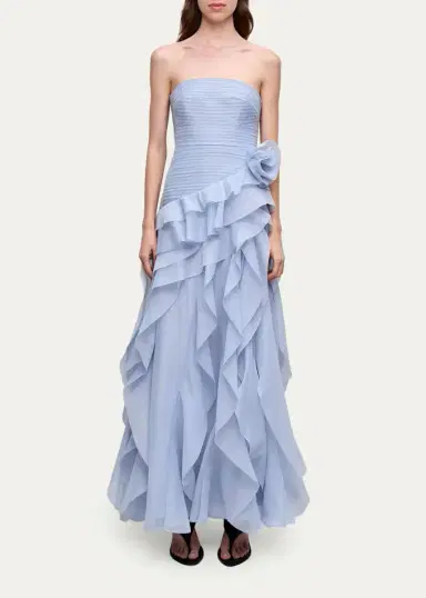 Aje Canyon Strapless Tiered Ruffle Gown | Thumbnail 2