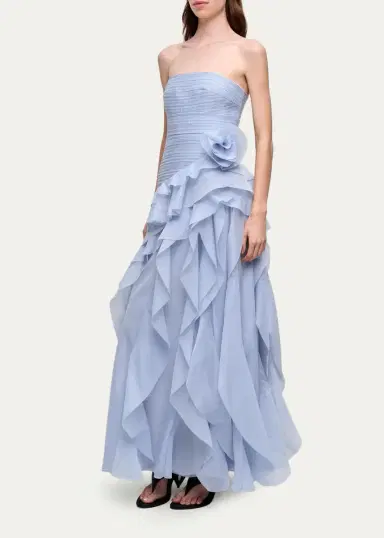 Aje Canyon Strapless Tiered Ruffle Gown | Thumbnail 4