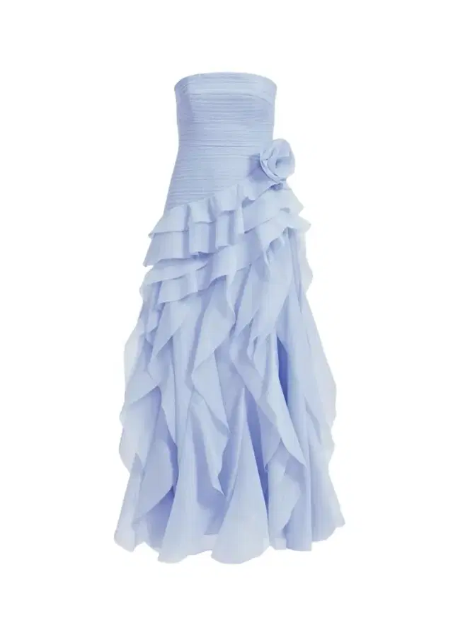 Aje Canyon Strapless Tiered Ruffle Gown