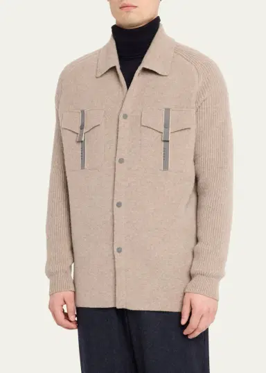 Sease Men's Wool-Cashmere Felted Overshirt | Thumbnail 4 Sease Men's Wool-Cashmere Felted Overshirt | Thumbnail 4