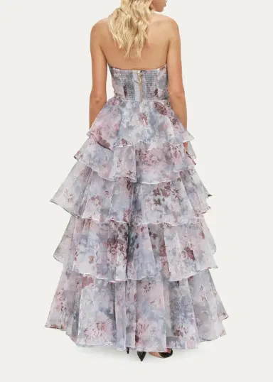 Aje Gabriella Strapless Tiered Ruffle Gown | Thumbnail 3