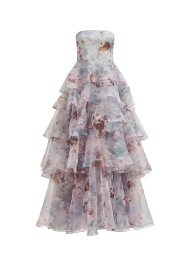 Aje Gabriella Strapless Tiered Ruffle Gown | Thumbnail 1