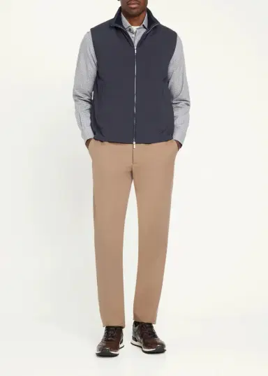 Baldassari Stand Collar Cotton Vest | Thumbnail 2 Baldassari Stand Collar Cotton Vest | Thumbnail 2
