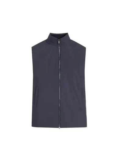 Baldassari Stand Collar Cotton Vest | Thumbnail 1 Baldassari Stand Collar Cotton Vest | Thumbnail 1