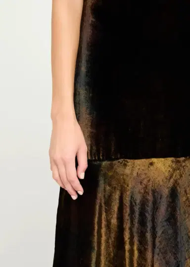 Kiton Velvet Draped Open-Back Sleeveless Gown | Thumbnail 5