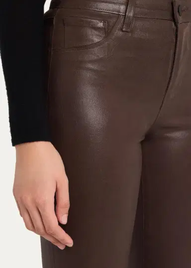 L'Agence Ruth High-Rise Coated Straight Raw Hem Jeans | Thumbnail 5 L'Agence Ruth High-Rise Coated Straight Raw Hem Jeans | Thumbnail 5