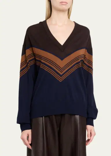 A.L.C. Nicole Chevron Wool Sweater | Thumbnail 4