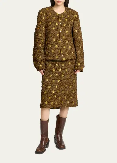 Dries Van Noten Floral Cloqué Jacquard Jacket | Thumbnail 2