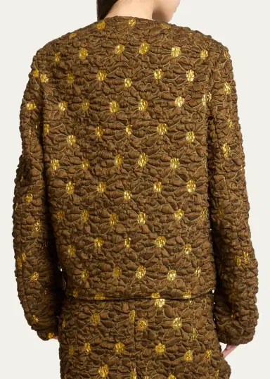 Dries Van Noten Floral Cloqué Jacquard Jacket | Thumbnail 3