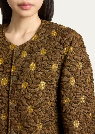 Dries Van Noten Floral Cloqué Jacquard Jacket | Thumbnail 5