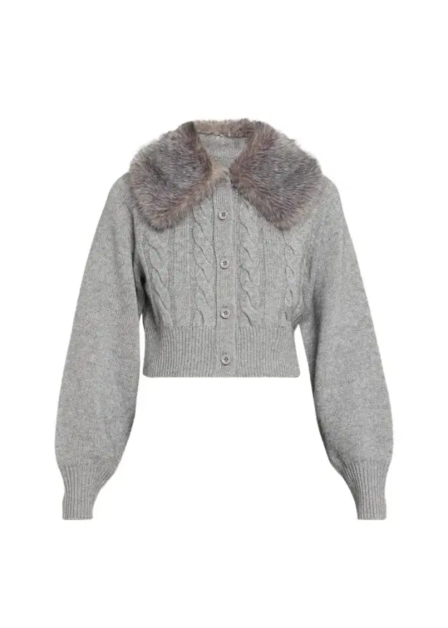 Toccin Rita Cable-Knit Cardigan with Removable Collar