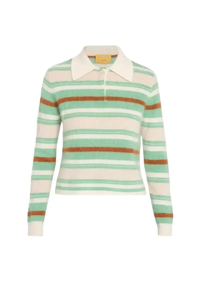 Guest In Residence Grizzly Cashmere Crop Rugby Sweater