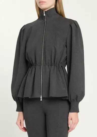 Toccin Ida Zip-Front Peplum Jacket | Thumbnail 4