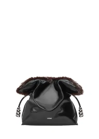 Loewe Flamenco Shearling & Leather Clutch Bag | Thumbnail 1 Loewe Flamenco Shearling & Leather Clutch Bag | Thumbnail 1