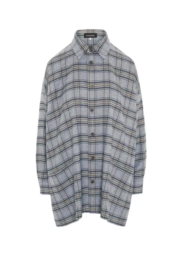 Eskandar Wide A-Line Shirt Jacket With Collar - Long Length