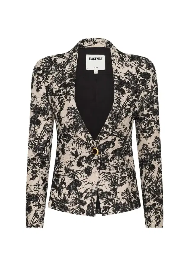 L'Agence Kaisley Jacquard Toile Blazer
