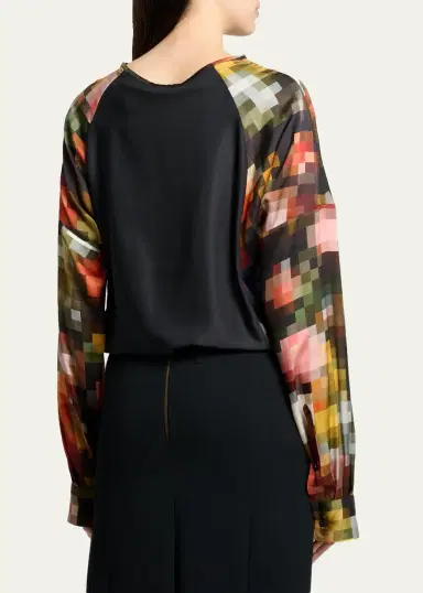 Dries Van Noten Pixel Fruit Print Long-Sleeve Top | Thumbnail 3