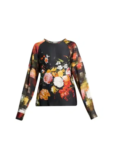 Dries Van Noten Pixel Fruit Print Long-Sleeve Top | Thumbnail 1