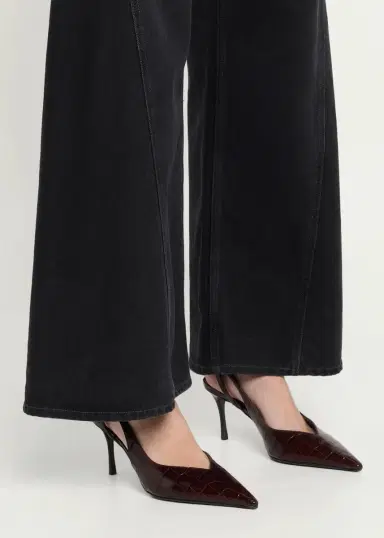 Ferragamo Dafne 70MM Croc-Embossed Slingback Pumps | Thumbnail 2