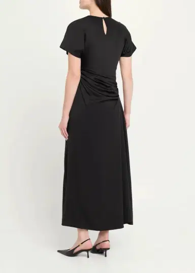 Simkhai Marabella Ruched Satin Midi Dress | Thumbnail 3