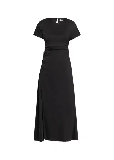 Simkhai Marabella Ruched Satin Midi Dress | Thumbnail 1