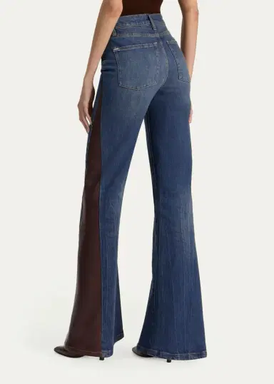 Alice + Olivia SB Faux-Leather Cutout Jeans | Thumbnail 3