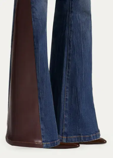 Alice + Olivia SB Faux-Leather Cutout Jeans | Thumbnail 5