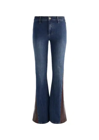 Alice + Olivia SB Faux-Leather Cutout Jeans | Thumbnail 1
