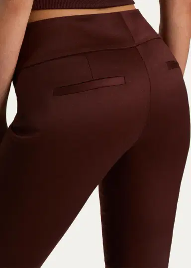 Alice + Olivia Olivia Low-Rise Wool Sateen Bootcut Pants | Thumbnail 5