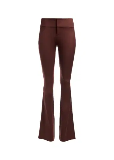 Alice + Olivia Olivia Low-Rise Wool Sateen Bootcut Pants | Thumbnail 1