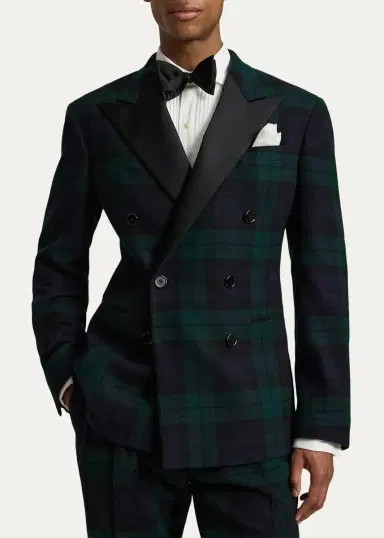 Polo Ralph Lauren Men's Polo Tailored Fit Plaid Tuxedo Jacket | Thumbnail 4 Polo Ralph Lauren Men's Polo Tailored Fit Plaid Tuxedo Jacket | Thumbnail 4