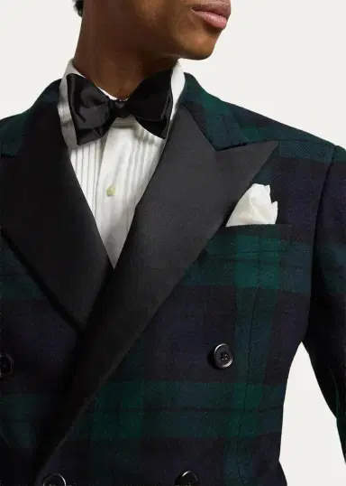 Polo Ralph Lauren Men's Polo Tailored Fit Plaid Tuxedo Jacket | Thumbnail 5 Polo Ralph Lauren Men's Polo Tailored Fit Plaid Tuxedo Jacket | Thumbnail 5