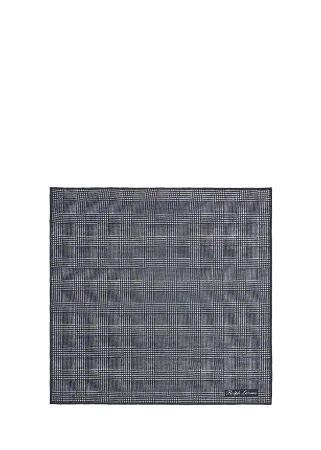 Ralph Lauren Purple Label Men's Plaid Cashmere-Silk Pocket Square
