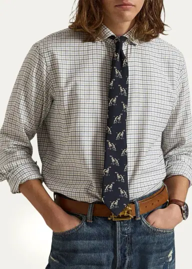 Polo Ralph Lauren Men's Classic Fit Tattersall Twill Shirt | Thumbnail 4