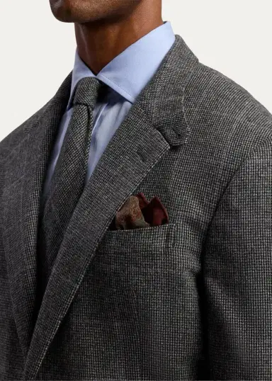 Ralph Lauren Purple Label Men's Paisley Silk Hand-Rolled Pocket Square | Thumbnail 4 Ralph Lauren Purple Label Men's Paisley Silk Hand-Rolled Pocket Square | Thumbnail 4