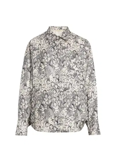 Heirlome x Angelica Morales Gomez Printed Silk Twill Oversized Button-Down Shirt | Thumbnail 1 Heirlome x Angelica Morales Gomez Printed Silk Twill Oversized Button-Down Shirt | Thumbnail 1