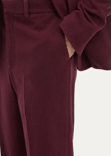 Gabriela Hearst Men's Harold Pleated Cashmere Corduroy Trousers | Thumbnail 5 Gabriela Hearst Men's Harold Pleated Cashmere Corduroy Trousers | Thumbnail 5