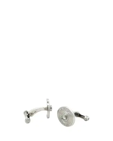 Lois Sasson Design Men's Platinum & Diamond Circular Cufflinks | Thumbnail 1 Lois Sasson Design Men's Platinum & Diamond Circular Cufflinks | Thumbnail 1