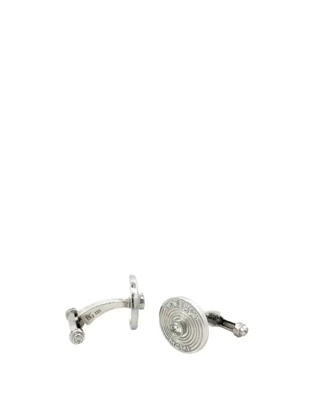Lois Sasson Design Men's Platinum & Diamond Circular Cufflinks